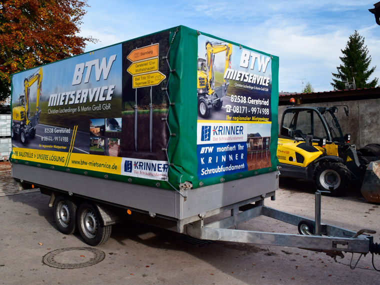 BTW-Mietservice Planenanhänger